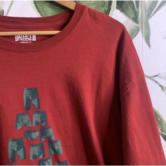 Duluth Trading Co Mens XL Red Longtail Short Sleeve Tee Shirt 100% Cotton - Picture 3 of 5